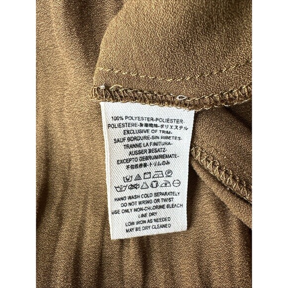 Free People Bell Sleeve Blouse Flowy Peasant Burgundy Brown boho top Size Small - Picture 14 of 14